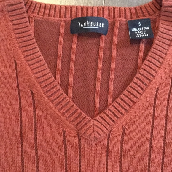 Van Heusen Mens 100% Cotton Rib V-Neck Sweater – S - Picture 6 of 7